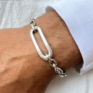 Silver Chain Bracelet, Mens Bracelet, Silver Bracelet, Gift for Him, Made in Greece.