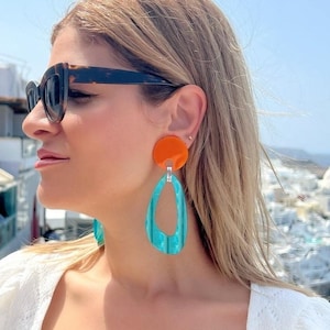 Long Clip On Earrings, Dangle Earrings, Beach Jewelry, Non Pierced Ears, By CHristina Christi.