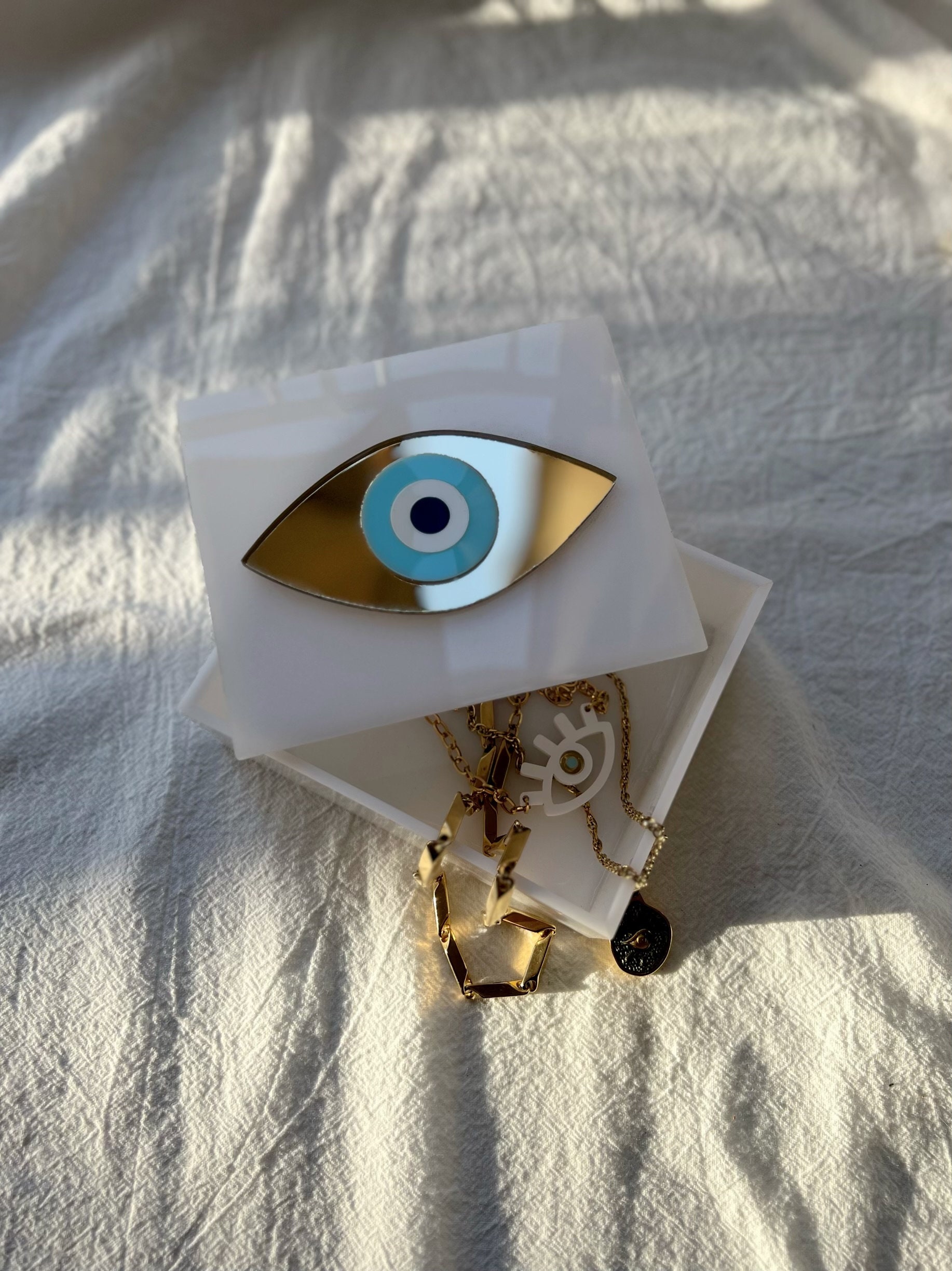 Evil Eye Jewelry Box Plexiglass Jewelry Organiser Jewelry -  Denmark