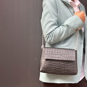 Women Shoulder Bag, Leather Crossbody Bag, Black Leather Handbag, Black Shoulder Purse, Made from Full Grain Leather - Wrist or Shoulder