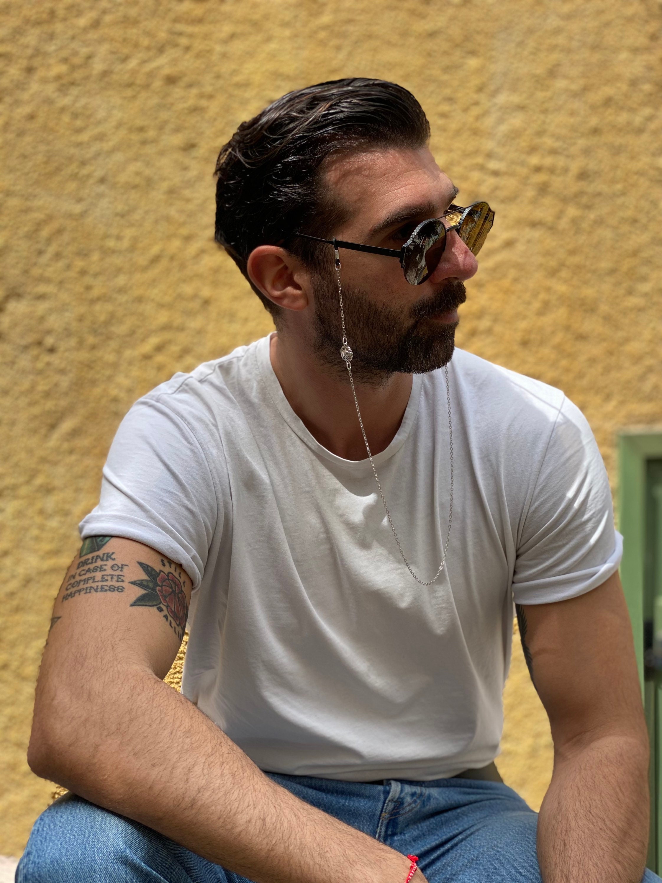Mens Chain for Sunglasses Silver Sunglasses Chain Men Etsy
