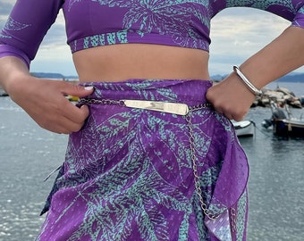 Silber Kettengürtel, verstellbarer Metallgürtel, Modeaccessoires, Made in Griechenland