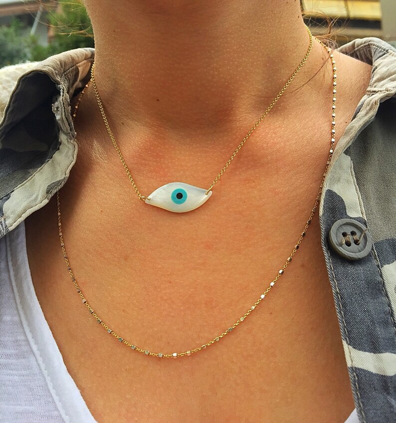 Evil eye etsy necklace Clearance
