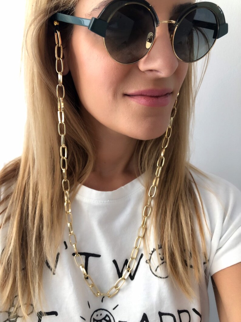 Glasses Chain Gold Eyeglass Chain Sunglasses Chain Eyeglass Etsy