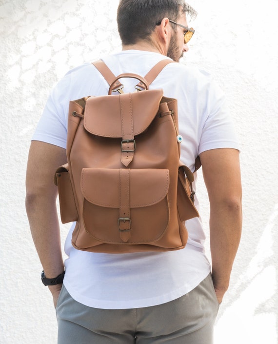 leather backpack etsy