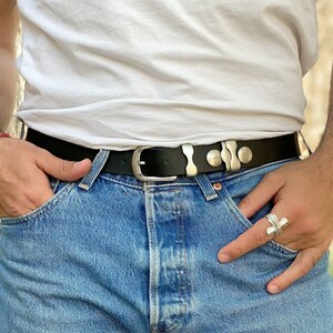Leather Buckle Belt Men, Handmade Belt, Mens belt, Black Belt, Boho Belt, Fashion Belt, Gift for Him, Made from Real Genuine Leather.