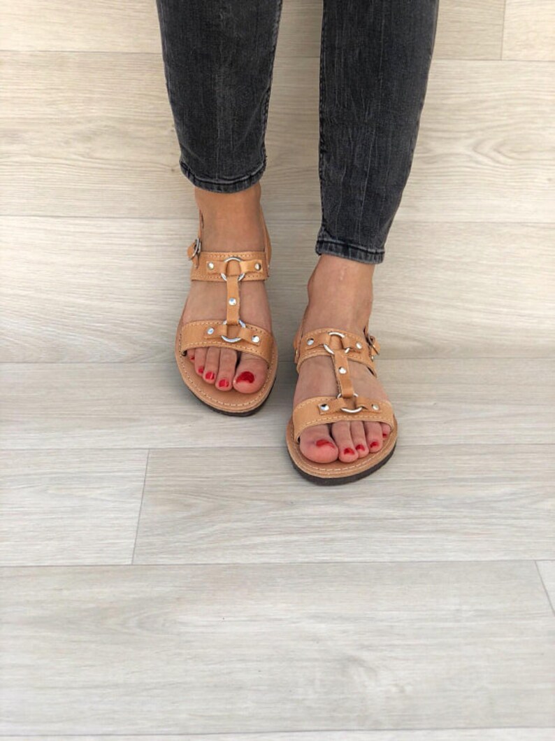 Summer Shoes Women Leather Sandals Gladiator Sandals Made from 100/% Genuine Leather.