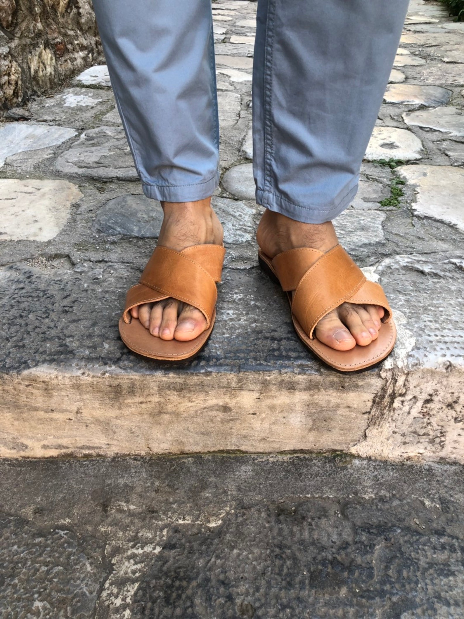 Mens Sandals X Leather Sandals X Sandals Slides Sandals - Etsy