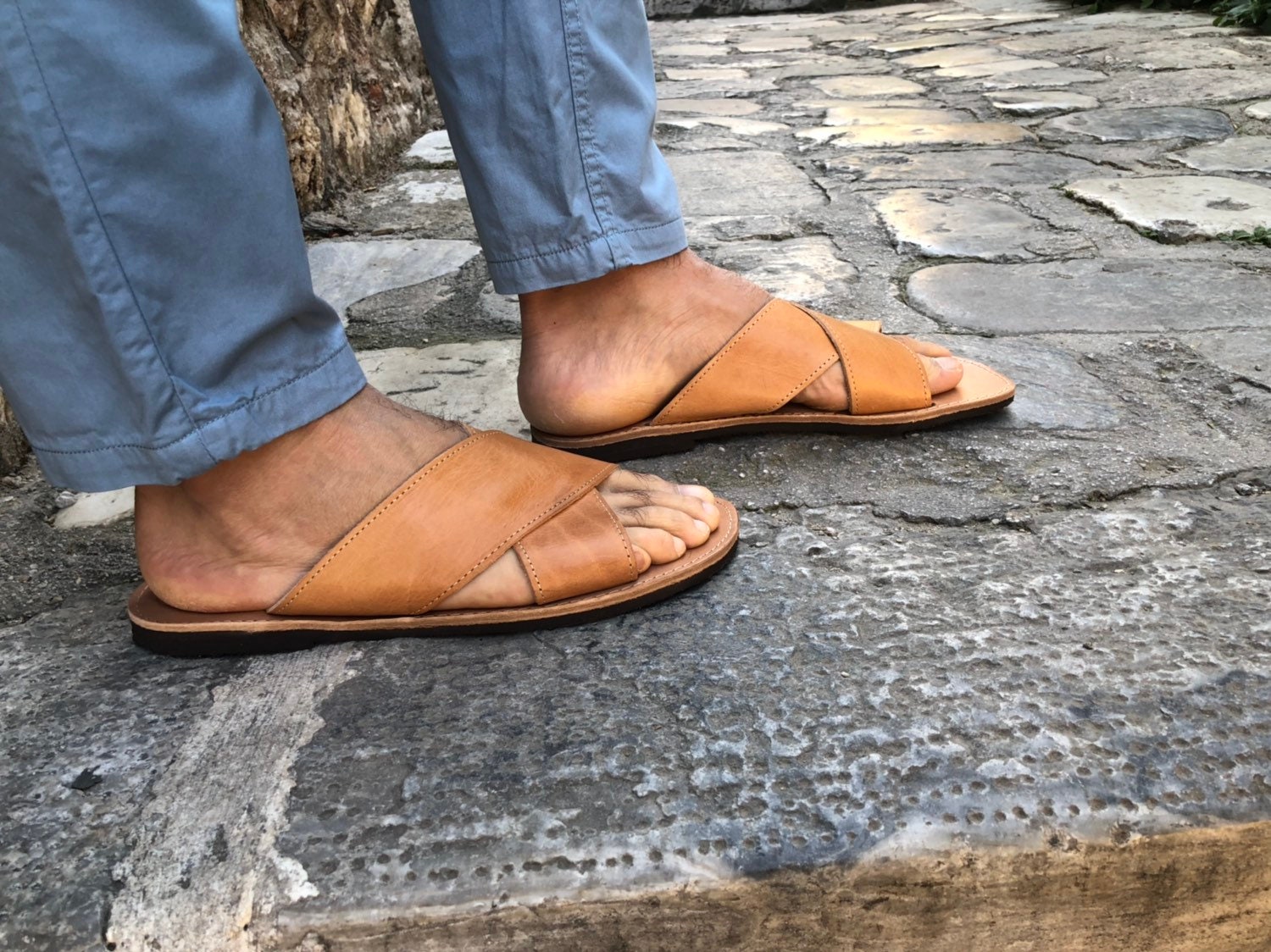 Mens Sandals X Leather Sandals X Sandals Slides Sandals Etsy