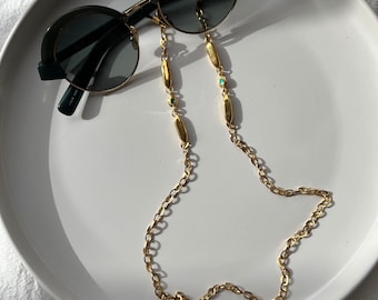 Gold Sunglasses Chain, Eyeglasses Chain, Glasses Holder, Glasses Lanyard, Gift for Her, Made in Greece