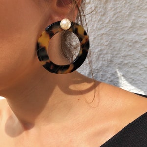 Large Hoop Earrings, Boho Earrings, Ehnic Earrings, Studs Earrings, Made in Greece by Christina Christi. image 10