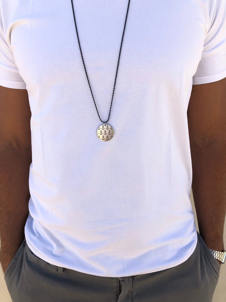 Mens Necklace Silver Nautical Necklace Anchor Necklace Made in Greece by Christina Christi. Anchor Jewelry
