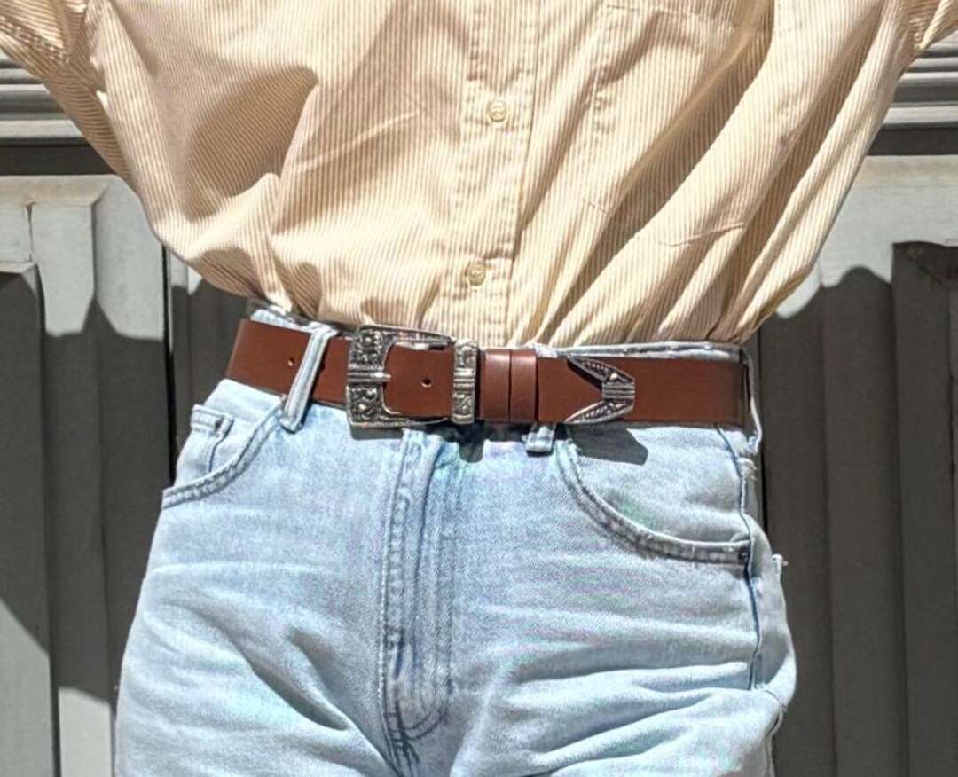 Leather Belt, Brown Leather Belt, Women Leather Belt, Boho