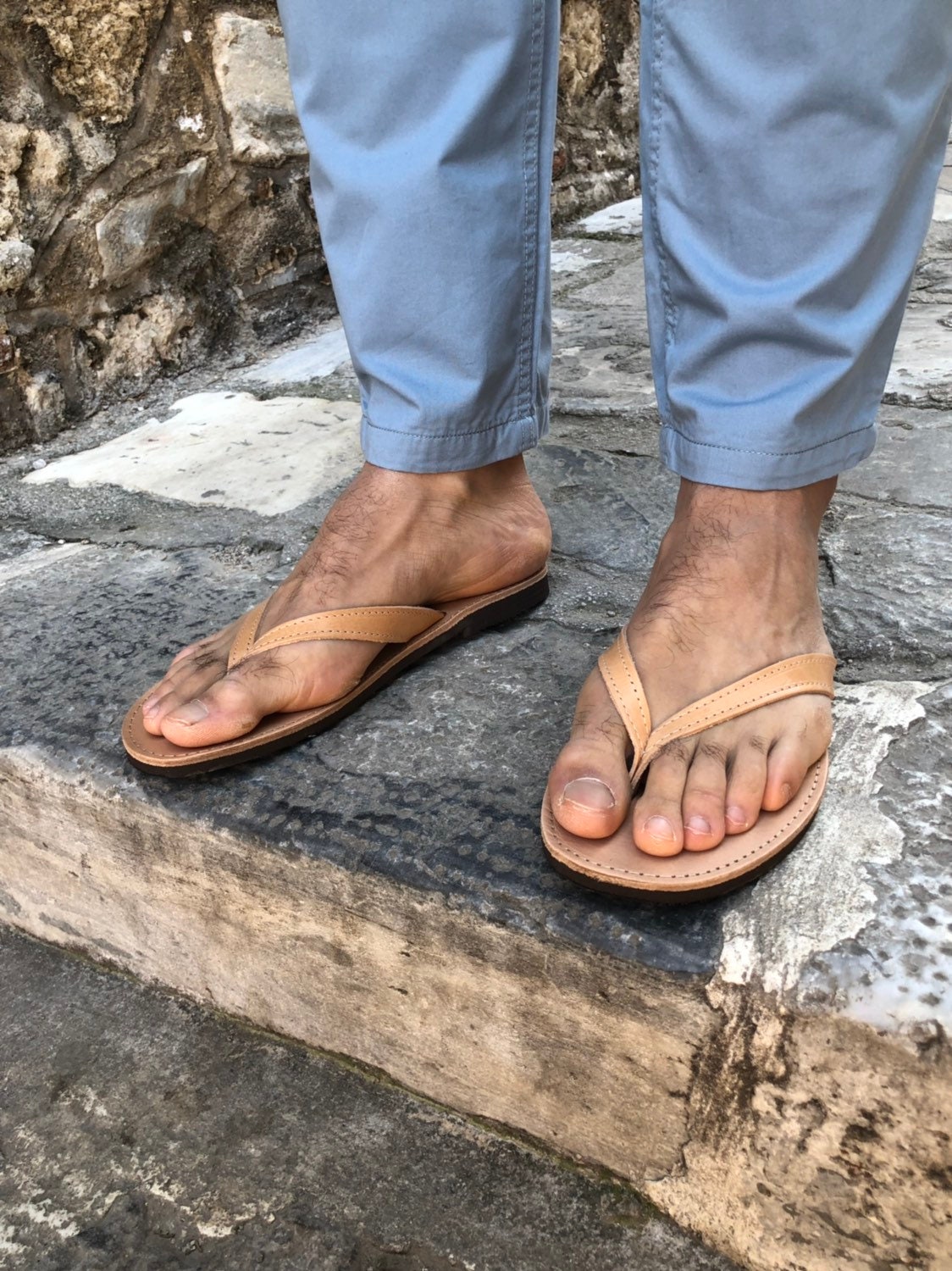 Mens Sandals Leather Sandals Men Mens Flip Flops Summer | Etsy
