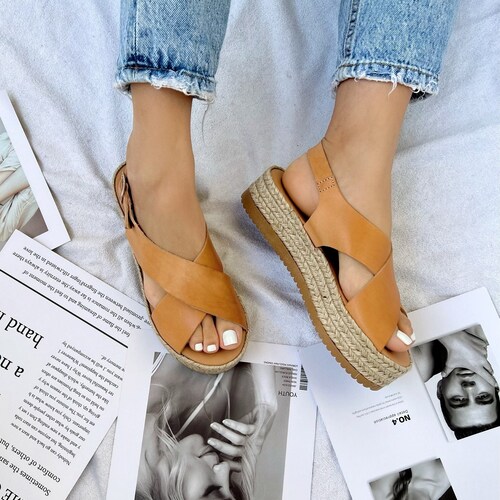 Slingback Leather Sandals, Women's Sandals, Brown Sandals, Comfortable Sandals, Women's Shoes, Handmade Sandals, Made from Genuine leather.