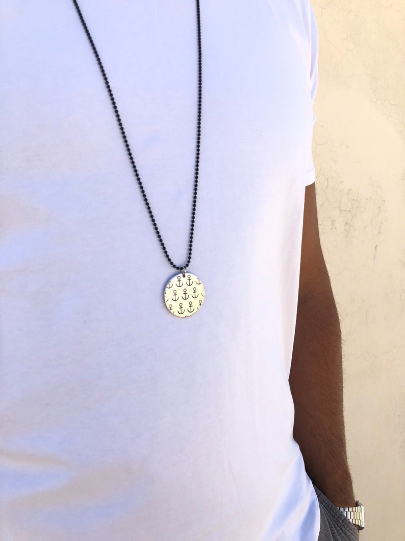 Mens Necklace Silver Nautical Necklace Anchor Necklace Made in Greece by Christina Christi. Anchor Jewelry