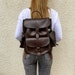 Deep Brown Leather Backpack, Leather Rucksack, Backpack Women, Made in Greece from Full Grain Leather, LARGE.