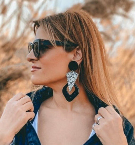 Animal print clip on earrings sale