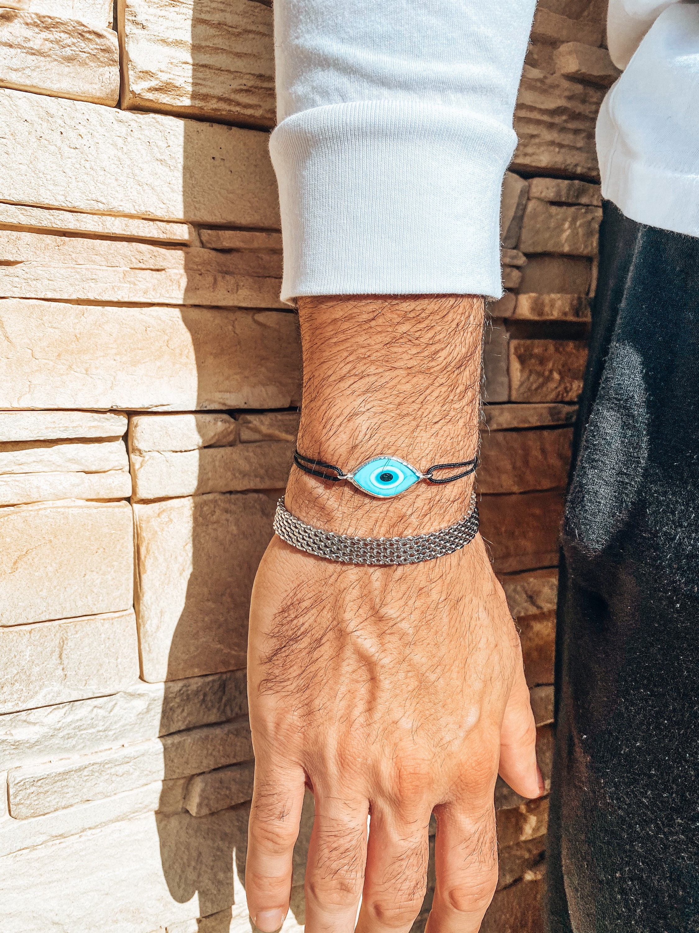 Buy Blue Evil Eye Bracelet Men Greek Evil Eye Bracelet Men