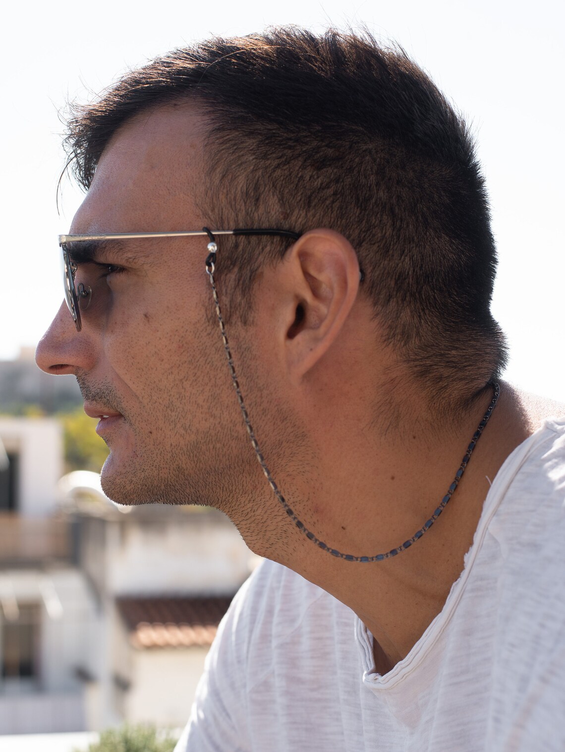 Glasses Chain Men Gray Glasses Chain Mens Sunglasses Chain Etsy