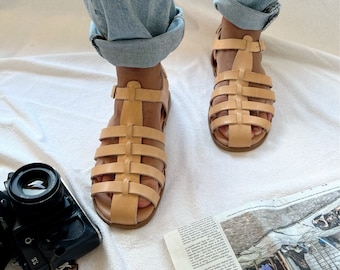 Men's Sandals, Leather Gladiator Sandals, Summer Sandals, Greek Summer Shoes.