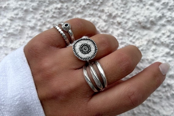 Stacking Women Rings Set, Adjustable Rings, Silver Rings, Gift for Her,  Made in Greece. -  Canada
