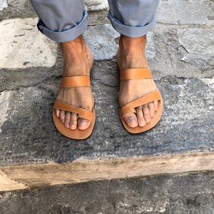 Leather Sandals Men, Beach Sandals, Greek Sandals, Brown Sandals, Mens ...