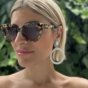 Silver Hoop Earrings, Clip On Earrings, Boho Earrings, Clip Earrings, Ethnic Earrings, Non Pierced Ears, Gift for Her, Made in Greece.