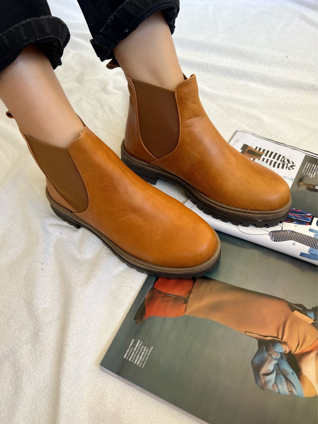 brown ankle boots ladies