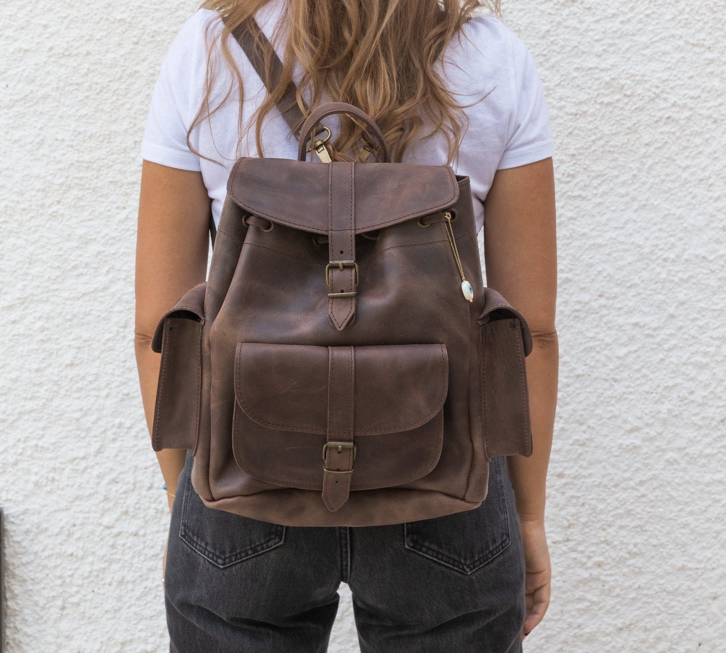 Women's Leather Backpack Brown Backpack Travel Bag Gift - Etsy Canada