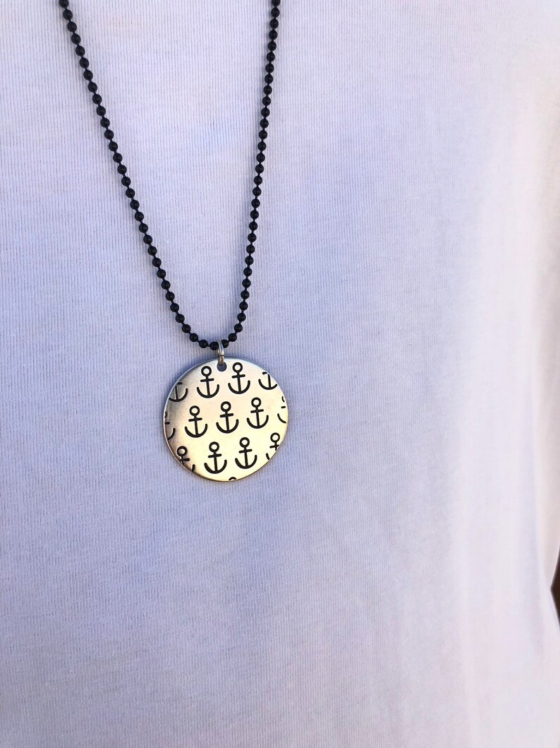 Mens Necklace Silver Nautical Necklace Anchor Necklace Made in Greece by Christina Christi. Anchor Jewelry