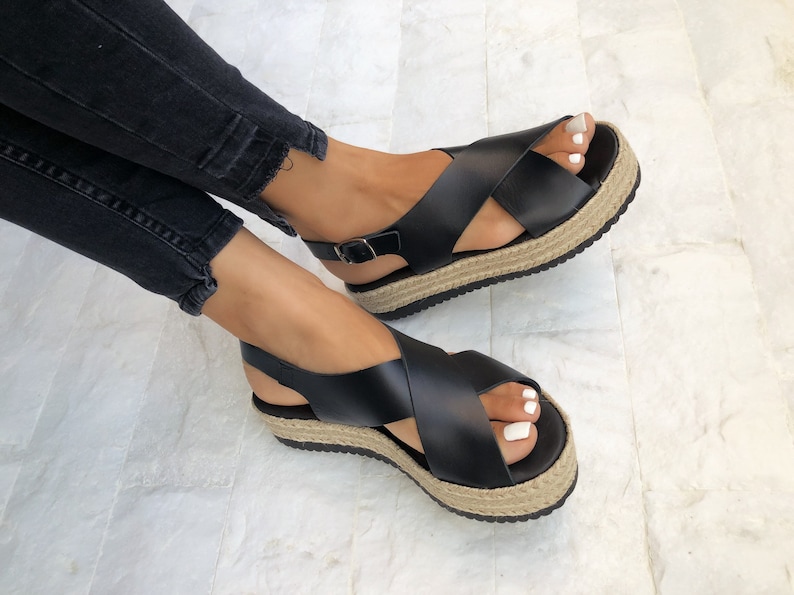 Black Leather Sandals Women Sandals Greek Sandals Leather - Etsy