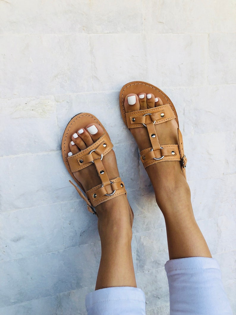 Summer Shoes Women Leather Sandals Gladiator Sandals Made from 100/% Genuine Leather.
