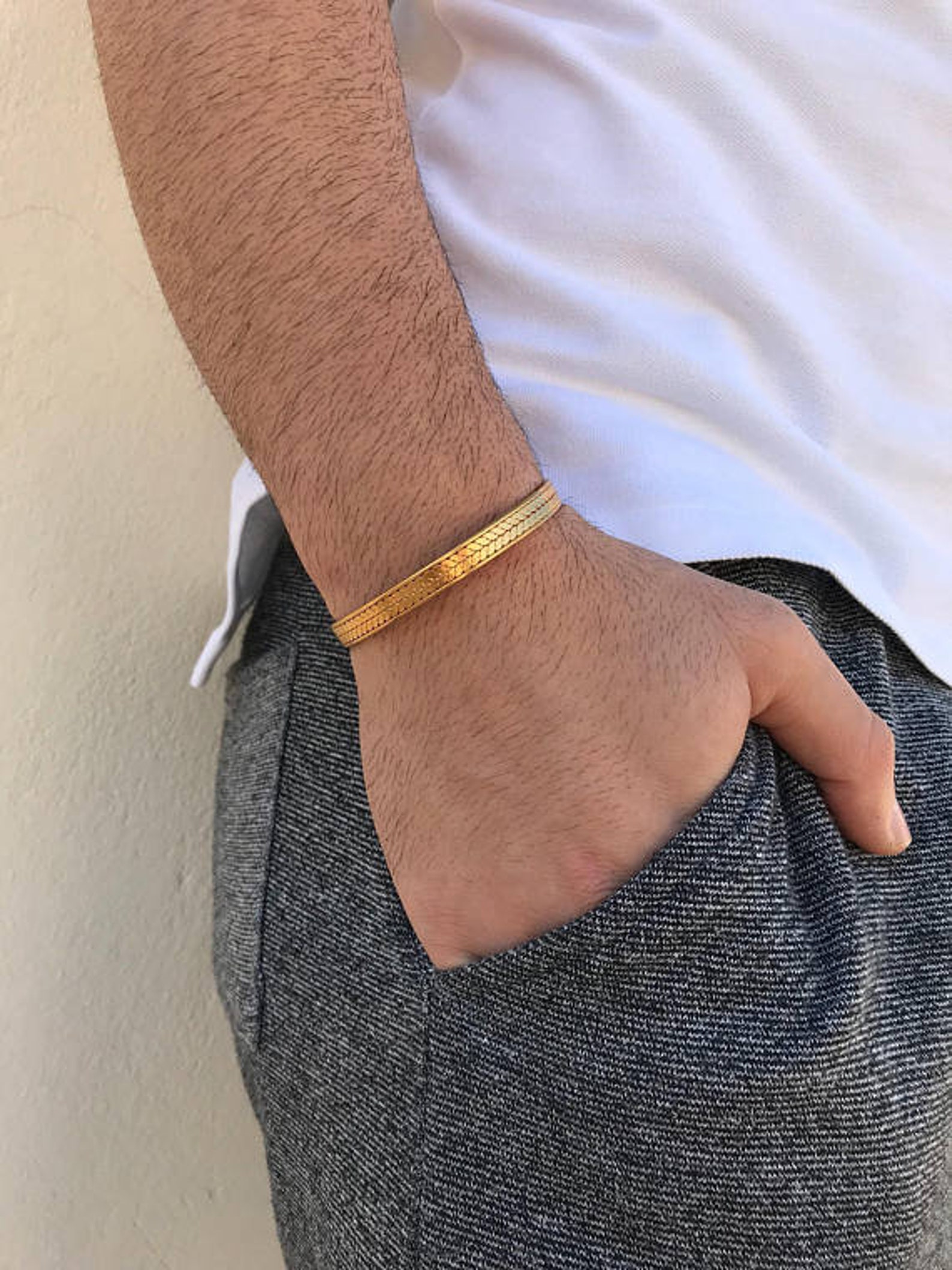 Men's Bracelet Bangle Bracelet Men Silver Bangle Etsy