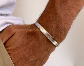 Men's Bracelet, Bangle Bracelet Men, Silver Bangle Bracelet, Cuff Bracelet Men, Gift for Him, Made in Greece, by Christina Christi Jewels.
