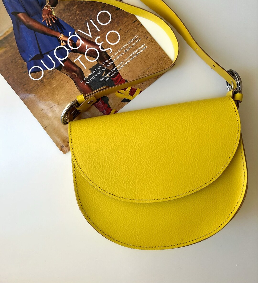 【送料&関税込】BY FAR Yellow Leather Gib Shoulder Bag b5b292935eefaffc23317b4e4b4d99