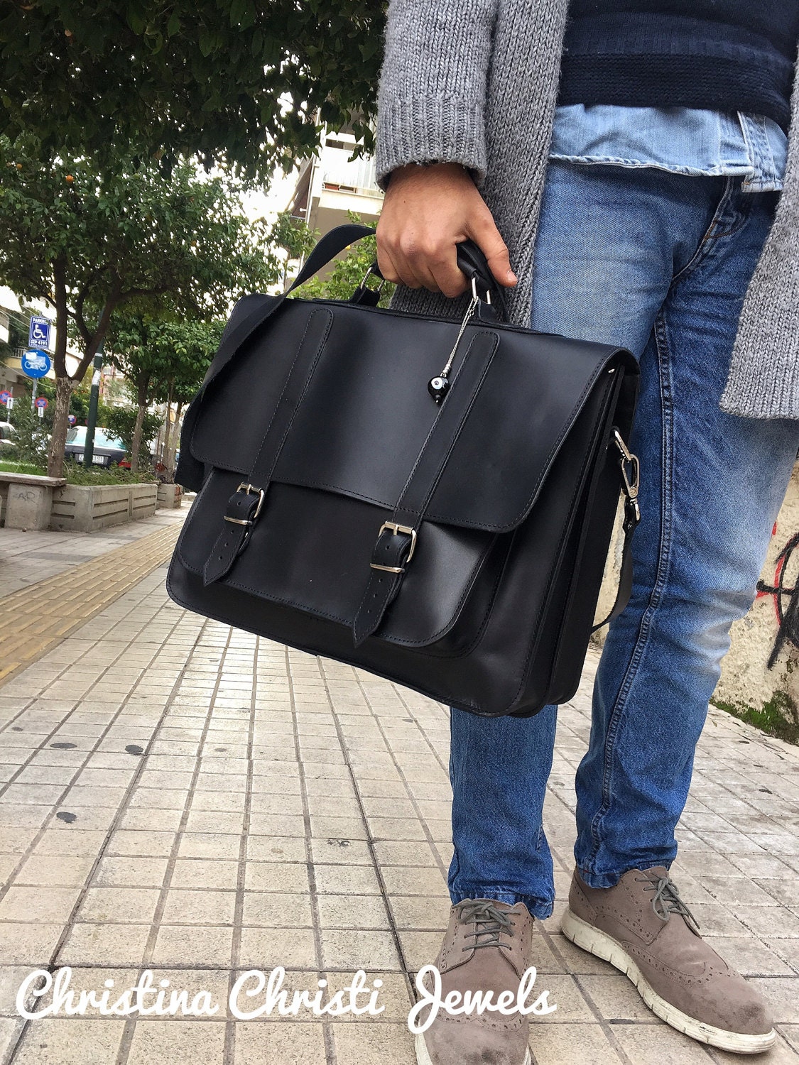 Black Leather Bag 