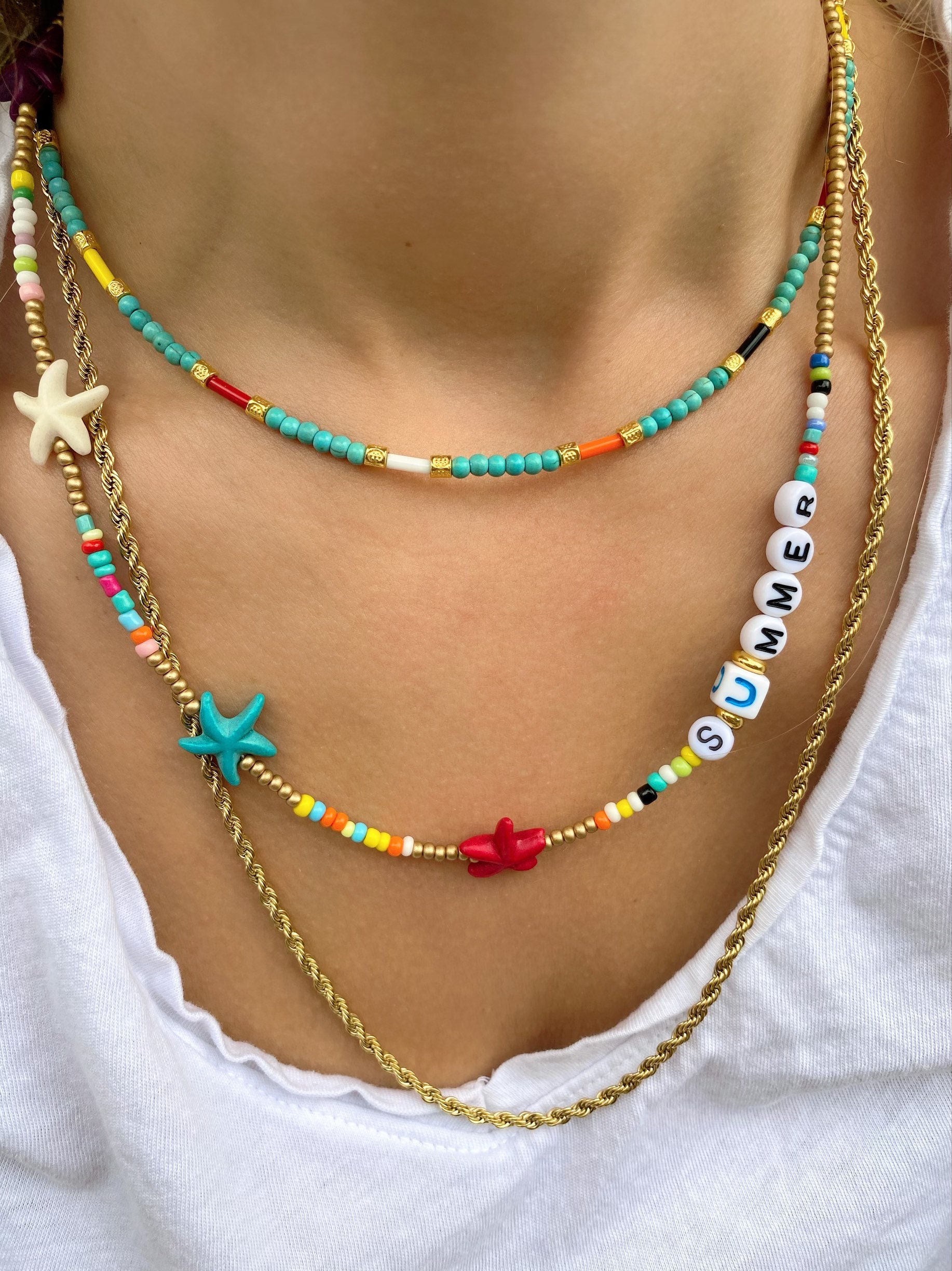 travel beaded necklace