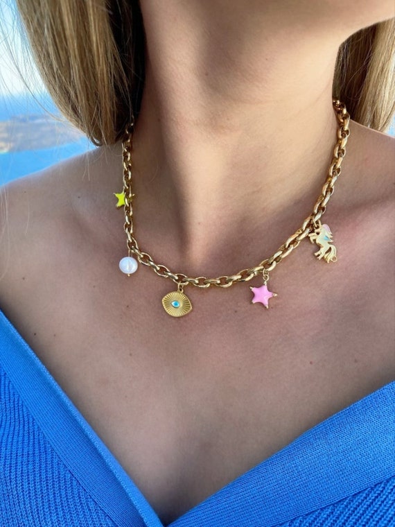 Necklace with charms shop in it