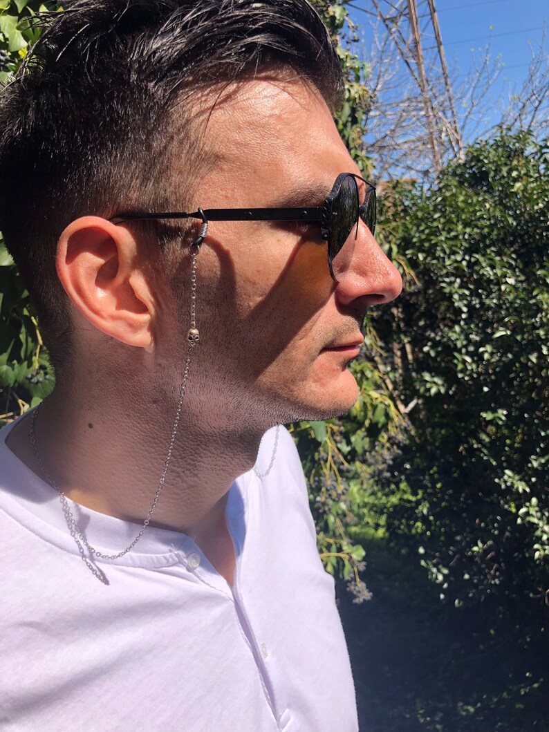 Mens Eyeglasses Chain Silver Glasses Chain Men Sunglasses | Etsy