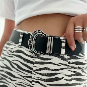 Women Leather Belt, Wide Leather Belt, Black Leather Belt, Waist Belt, Black Belt, Gift for Her, Made from Real Genuine Leather.