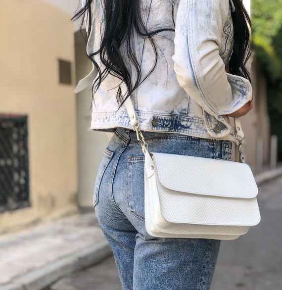 White Small Leather Bag