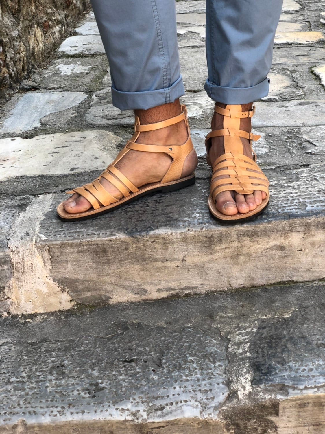 Gladiator Sandals Men Leather Sandals Summer Sandals Greek - Etsy New  Zealand