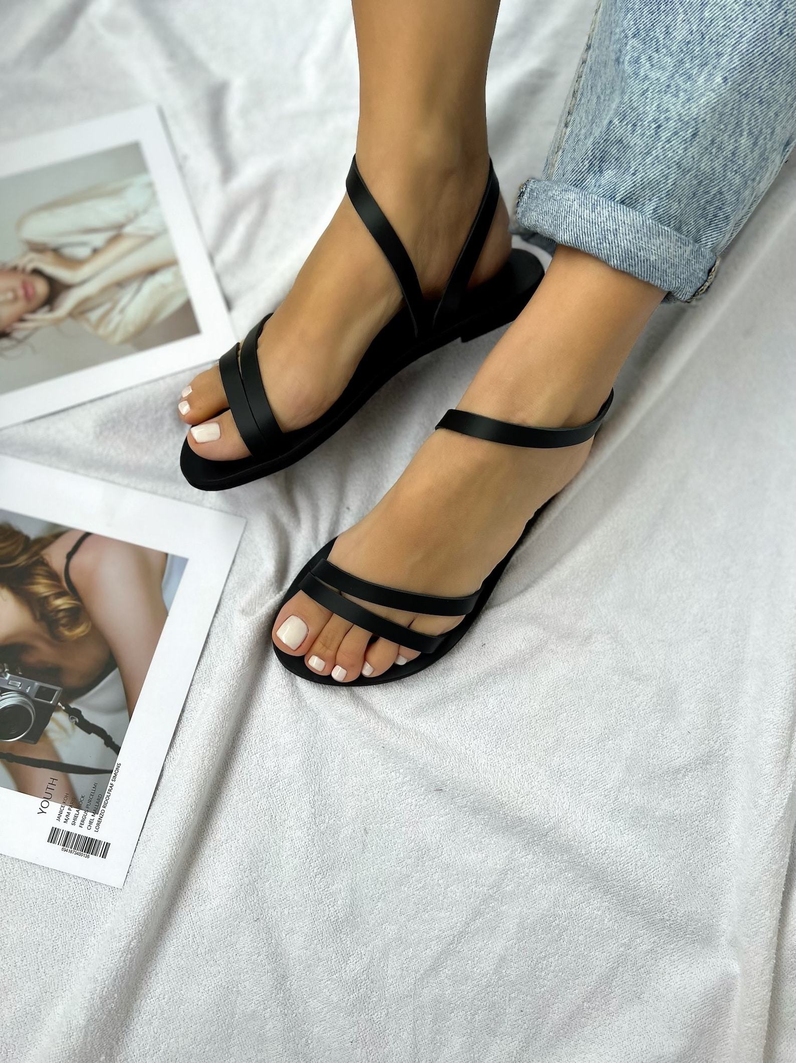 Leather Sandals Greek Women Sandals Black Sandals Summer - Etsy