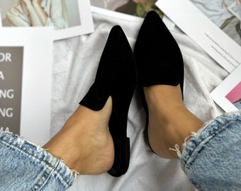 Black Suede Mules, Leather Mules, Summer Mules, Women's Slides, Sandals, Handmade in Greece