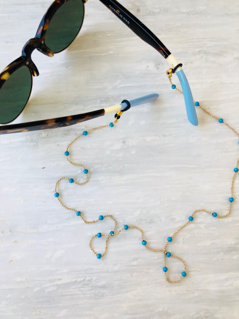 Turquoise Glasses Chain Sunglasses Chain Necklace Turquoise Etsy