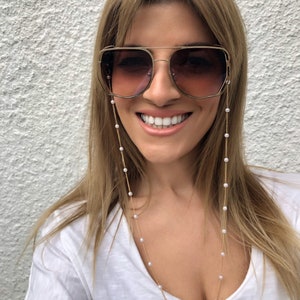Eyeglass Chain, Gold Glasses Chain, Sunglasses Chain, Eyeglass Holder, Laces for Sunglasses, Glasses Holder. (CHRISTI-LACES)