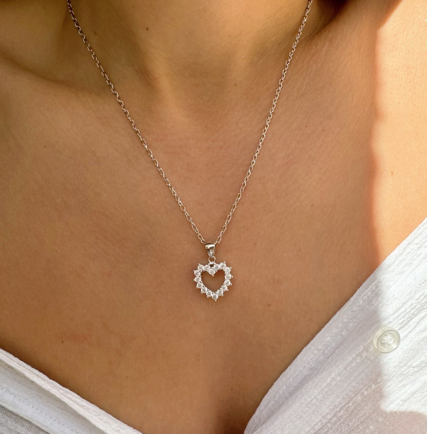 Heart Necklace, Love Pendant, Crystal Heart Necklace, Made From Heart Necklace, Love Pendant, Crystal Heart Necklace, Made From