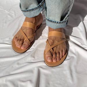 Mens Sandals, Handmade Leather Sandals Men, Greek Summer Shoes, Mens Beach Sandals. image 5