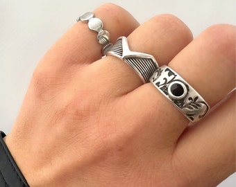 Silver Wide Rings, Silver Stackable Rings, Silver Bands, Women Rings, Gift for Her, Made in Greece.